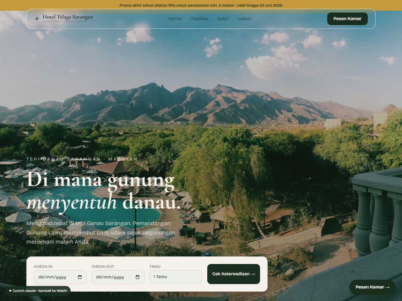 Pratinjau desain website Hospitality — Booking System Hotel