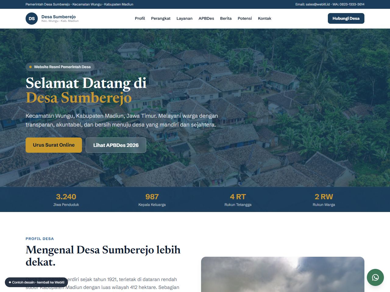 Pratinjau desain website Desa — Profile Desa Digital